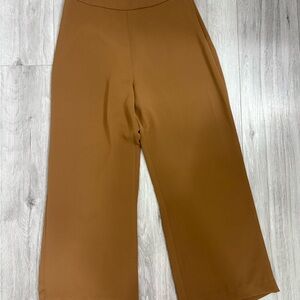 Women's Wide-Leg Tan Pants